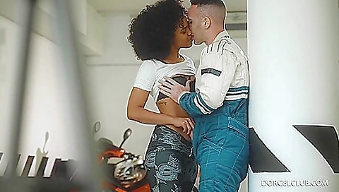 Ebony milf deepthroat taught by her black boyfriend