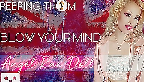 Blonde angel rae doll fingers and masturbates in stockings