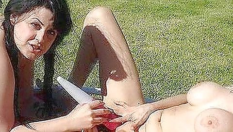 A horny lesbian video with an excited look in her face