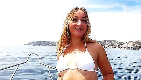 Horny brunette and blonde girl do public masturbation