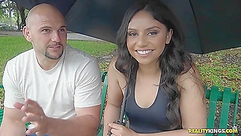 Latina pornstar gets her hairy cunt cum shot on-screen