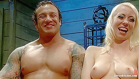 Blonde milf with big tits gets fucked by a handsome guy