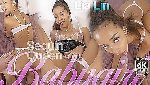 Russian girl with a tattooed pussy in vr porn show