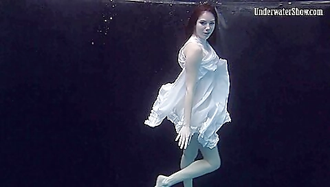 Brunette brunette in sexy lingerie and small tits in a hot shower