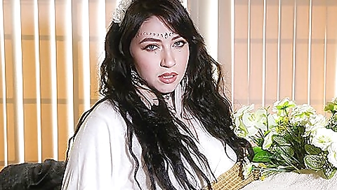 Blonde girl with sexy body is taking massage in video