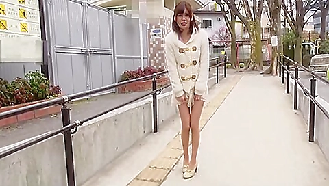 Asian girl with big tits is getting fucked in a creampie