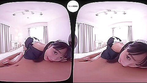 Sexy asian teen in pink bikini bounces on your pecker