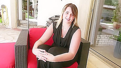 Blonde teen in stockings and black stockings in a threesome