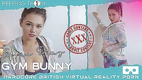 Brunette is masturbating in the gym in vr porn video