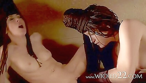 Romantic lesbian fisting scene with cute brunette girls