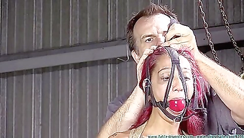 Busty redhead with tattooed pussy is doing hardcore fuck with a guy